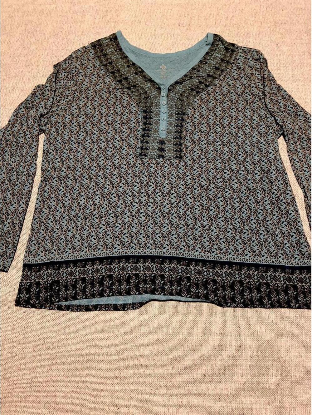 Charter Club Geometric Leaf Pattern - XL - 0410